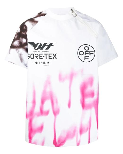Off-White c/o Virgil Abloh Goretex Graffiti Print T-shirt in Pink