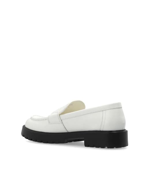 Tory Burch White Classic Lug Loafers