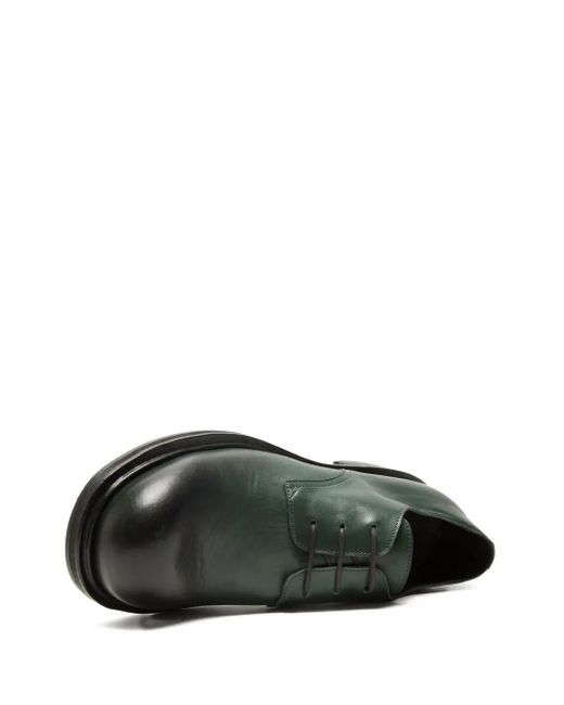 Acne Green Leather Derby Shoes for men