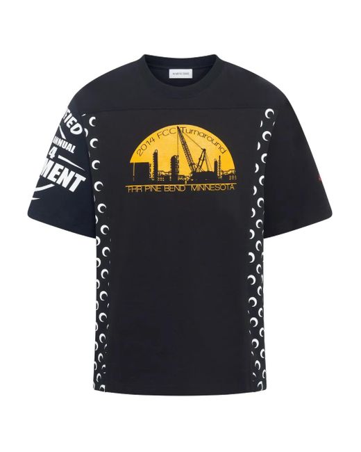 メンズ MARINE SERRE Regenerated グラフィック Tシャツ Blue