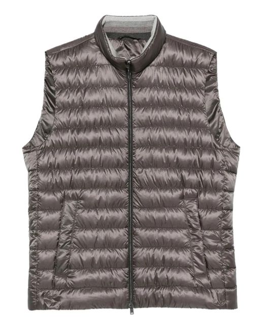 Nylon down chaleco Herno de hombre de color Gray