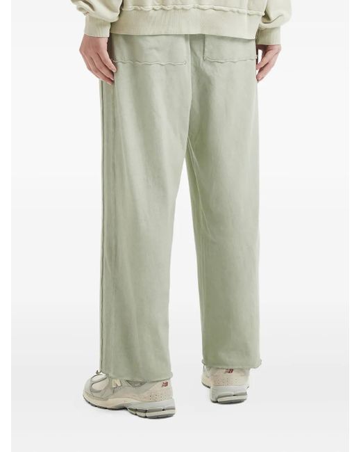 Izzue Green Frayed-Detail Pocket Trousers for men