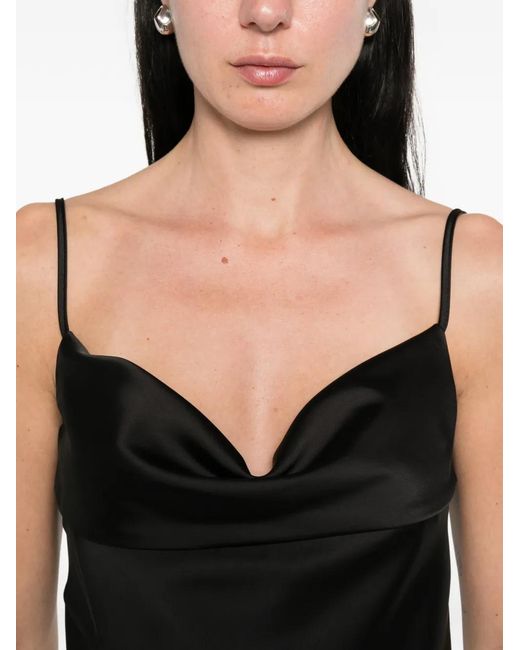 Imperial Black Cowl-Neck Top