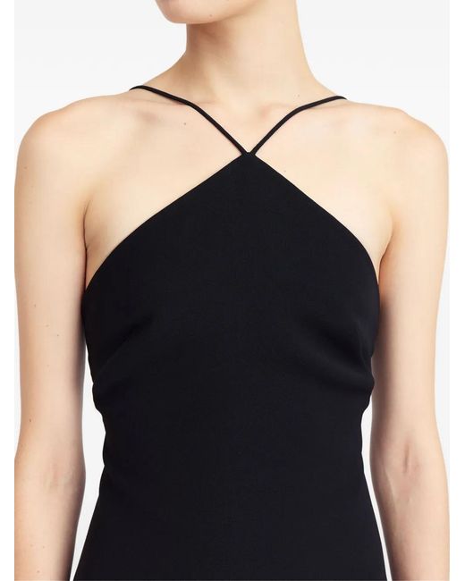 16Arlington Black Ade Feather Midi Dress