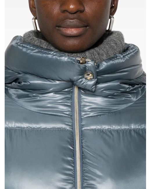 Herno Blue Quilted Down Coat
