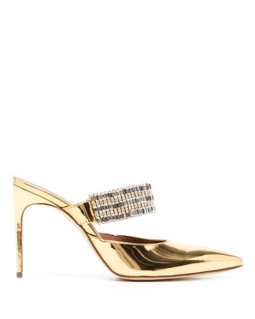 Malone Souliers Metallic Jolie Leather Mules