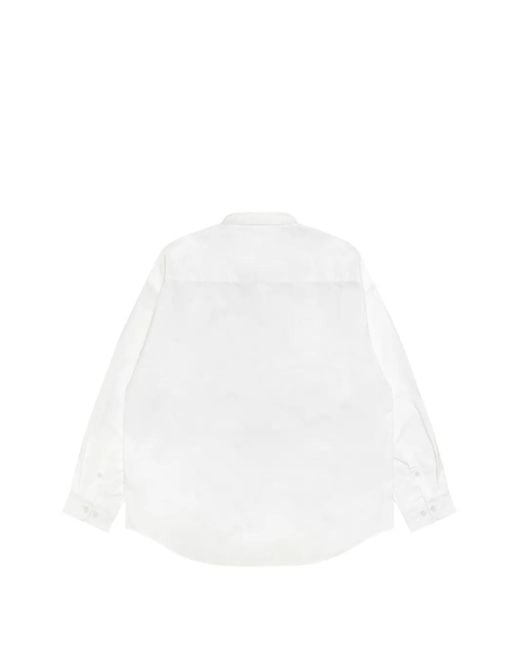 Aape By A Bathing Ape White Moonface Logo-Patch Button-Down Shirt for men
