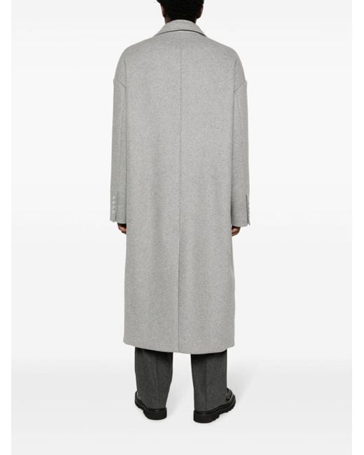 Dolce & Gabbana Gray Catway Single Breasted Oversized Wool Coat for men