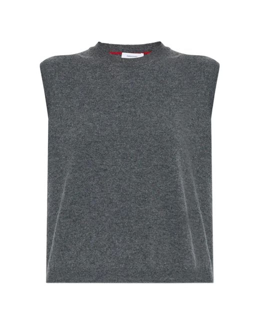 Ferragamo Gray Sleeveless Knitted Vest