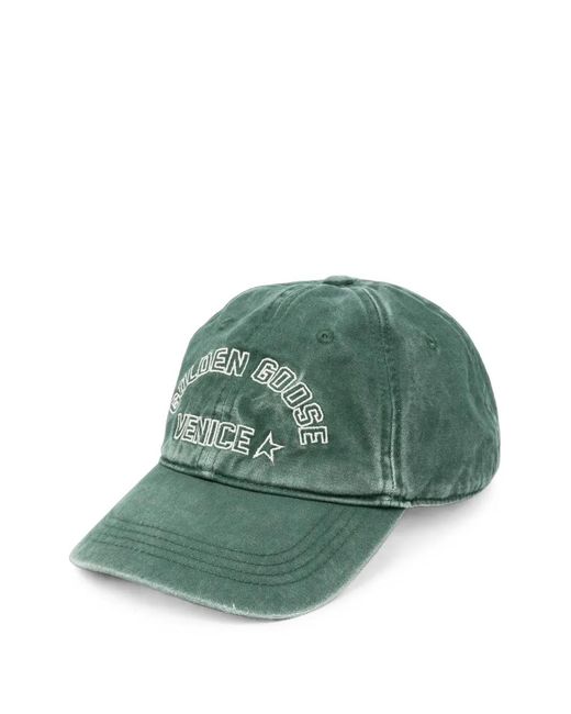 Golden Goose Deluxe Brand Green Logo-Embroidered Baseball Cap