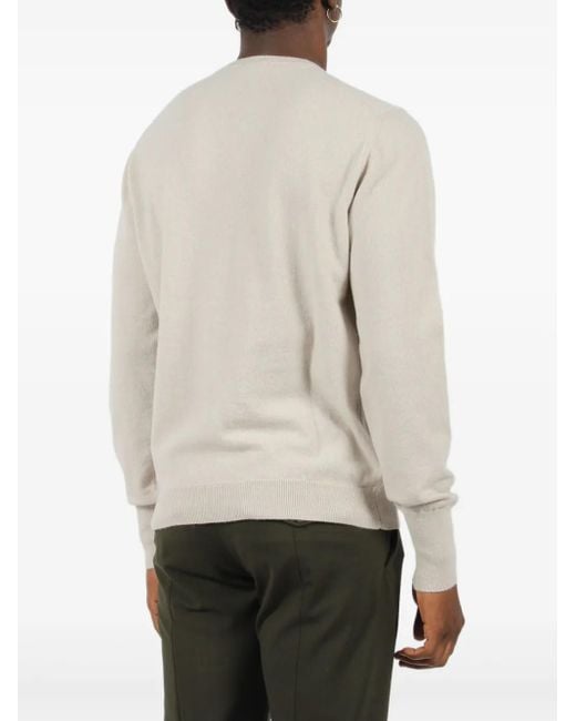 Drumohr White Cashmere Sweater for men