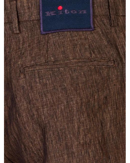 Kiton Cargo Shorts in het Brown voor heren