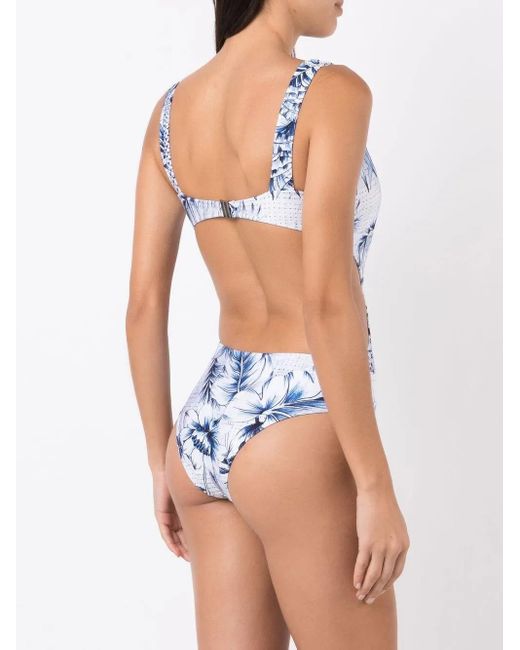 Bañador con palmera estampada Lygia & Nanny de color Blue