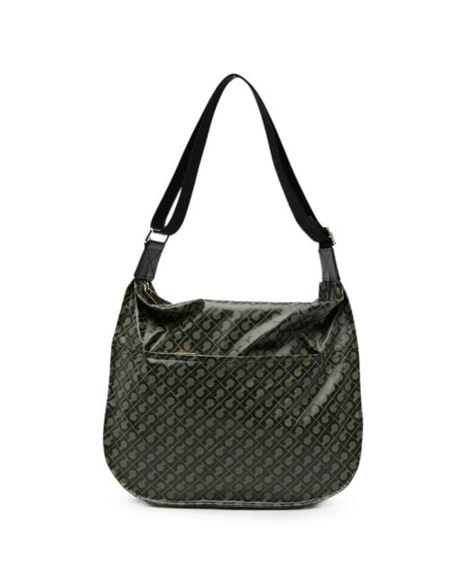Gherardini Black Monogram-Print Shoulder Bag