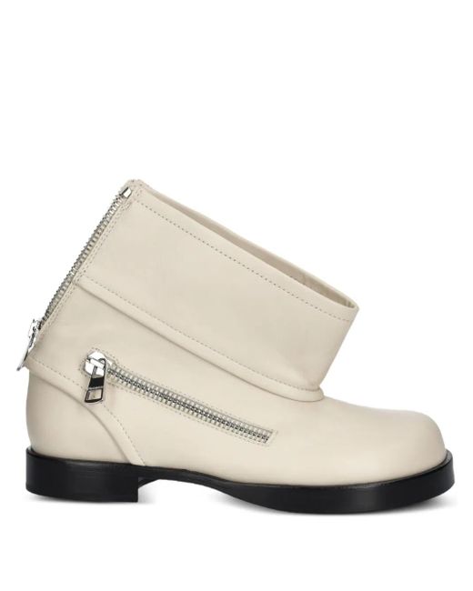 J.W. Anderson Natural 30Mm Zip-Detail Boots