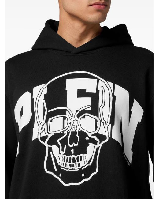 Philipp Plein Black Printed Sweatshirt for men