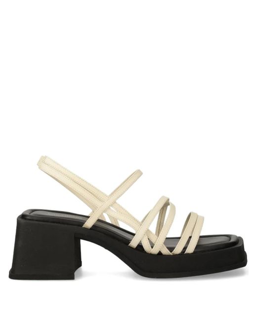 Vagabond Black Multi-Strap Block-Heel Pumps