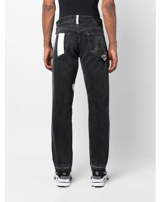 GALLERY DEPT. Black Mid-Rise Straight-Leg Jeans for men