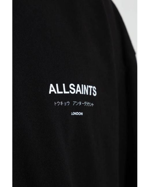 AllSaints Black Underground T-Shirt for men