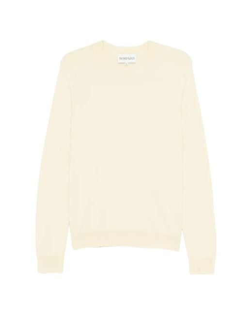 Bompard White Round-Neck Sweater for men