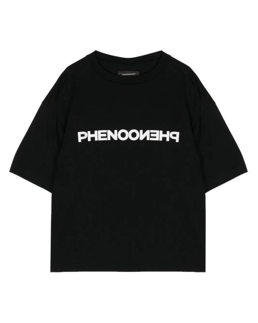 Fumito Ganryu Black X Phenomenon Logo-Print Cotton T-Shirt for men