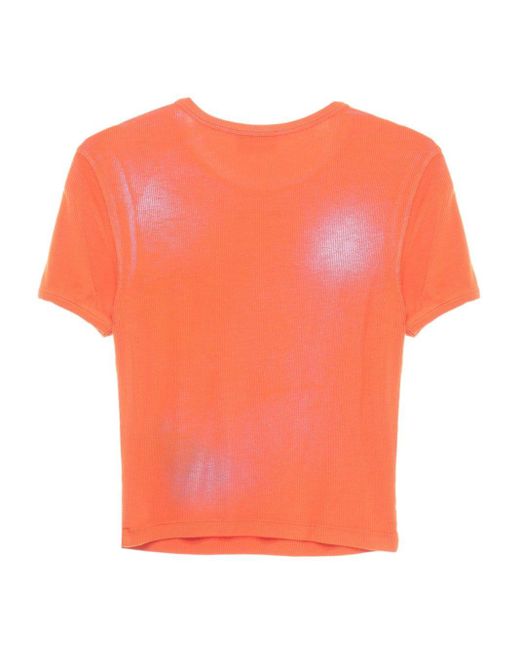 DIESEL Orange T-Ele-N1 Cropped-T-Shirt