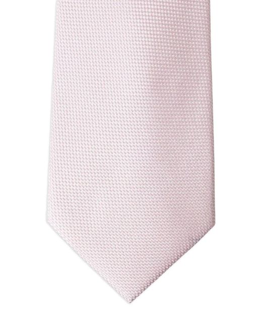 Cravatta Testurizzata di Hackett in White da Uomo