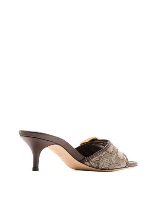 COACH Brown 55Mm Margot Buckle Heeled Sandals