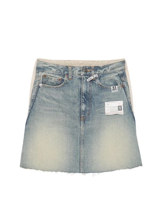 Maison Mihara Yasuhiro Blue Logo-Patch Skorts