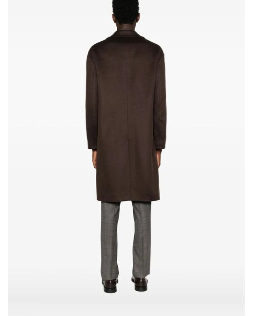 Lardini Brown Notched-Lapels Coat for men