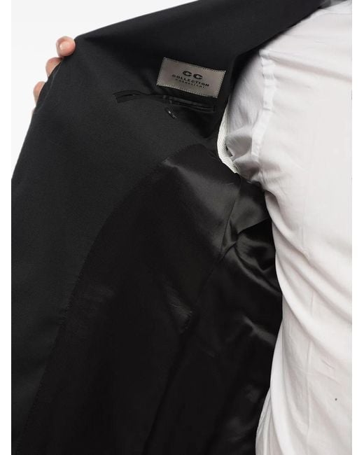 Corneliani Black Single-Breasted Wool Blazer for men