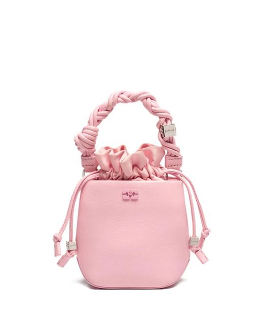 Ganni Pink Mini Bou Bucket Bag