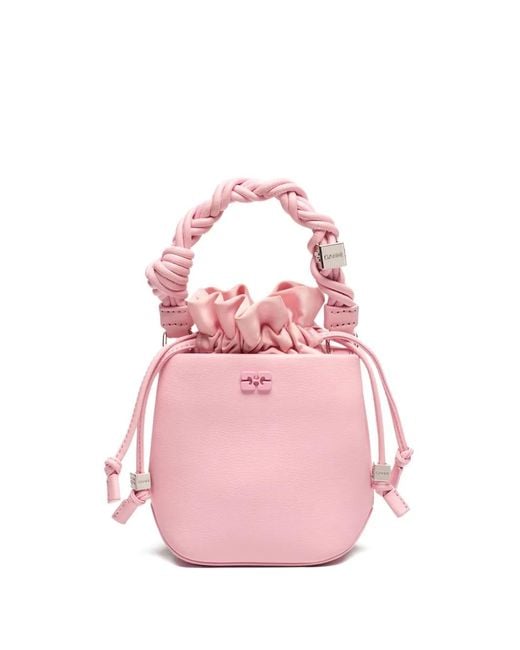 Ⓜ️新品　GANNI bou bucket bag ピンク　garni Ganni Mini Bou Bucket Bag in Pink | Lyst