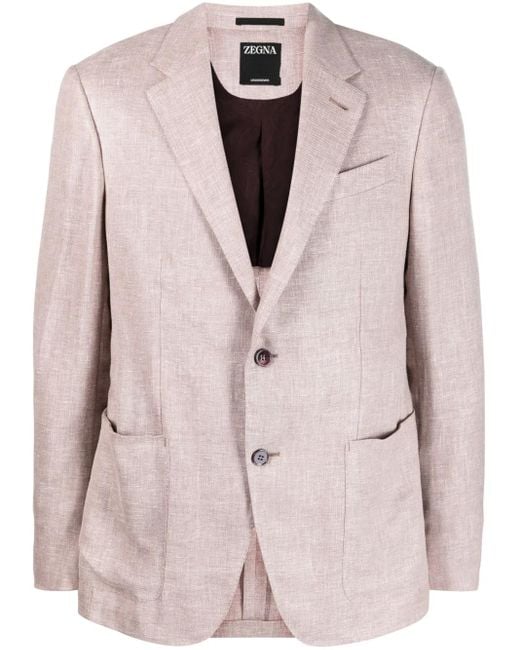 メンズ Zegna テーラード シングルジャケット Pink