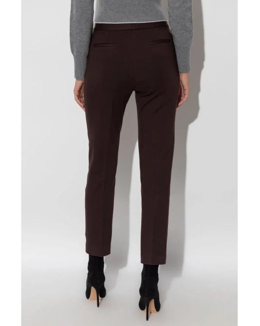 Fabiana Filippi Brown Side Stripe Tailored Trousers