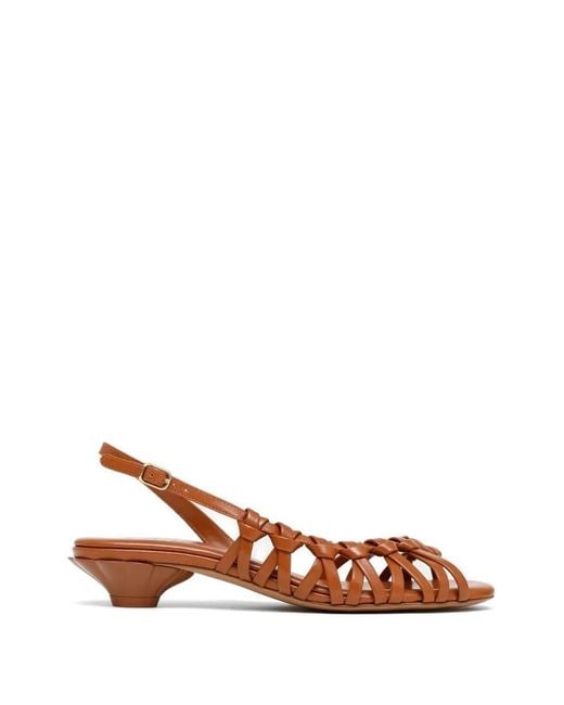 Chloé Brown Estra Low Heel Sandals
