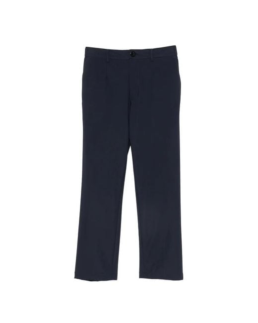 Pmds Blue Giorgio Button-Fastening Trousers for men