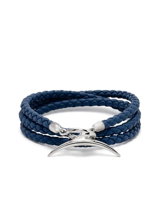 Shaun Leane Recycled Sterling Silver And Leather Quill Bracelet Blue