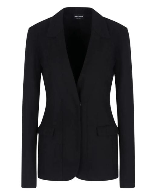 Chaqueta con solapas de muesca Giorgio Armani de color Black