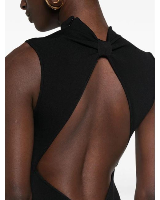 Cult Gaia Black Dalida Cut-Out Backless Midi Dress
