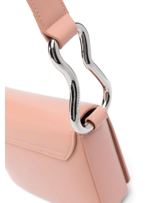 Chiara Ferragni Pink Logo-debossed Shoulder Bag