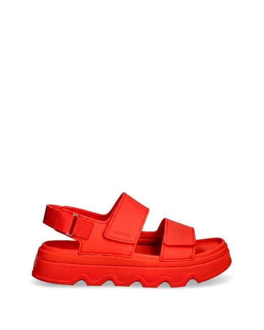 Sorel Red Strappy Flatform Sandals