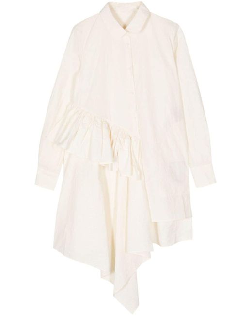 Uma Wang White Asymmetric Cotton Shirt