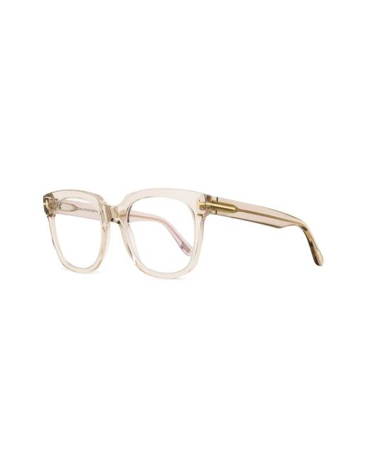 Tom Ford Natural Block Square-Frame Glasses