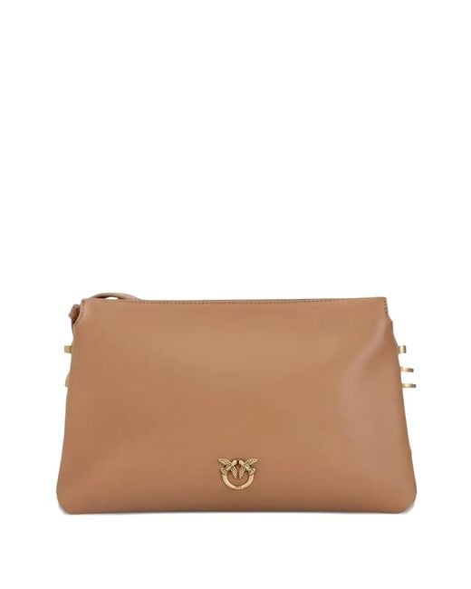 Borsa A Tracolla One, Two, Three Mini di Pinko in Brown