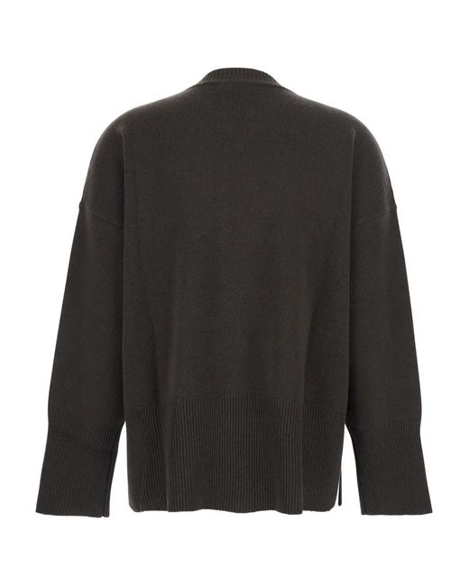 Grifoni Black Crew-Neck Sweater