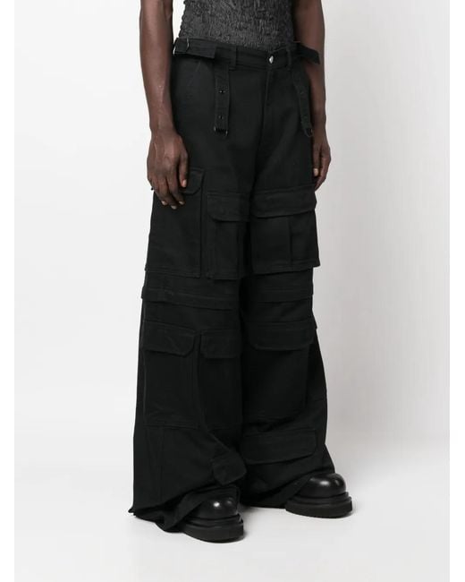 Vetements Blue Wide-Leg Cargo Trousers