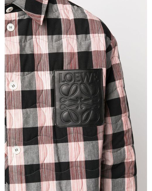 Loewe Gray Hooded Shirt Jacket for men
