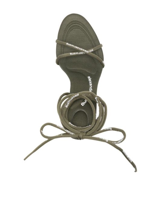 Alexander Wang White Helix Sandalen mit Schnürung 65mm