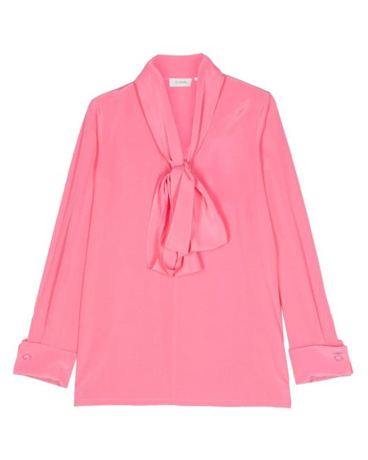 Sportmax Pink Elleni Silk Crepe Blouse